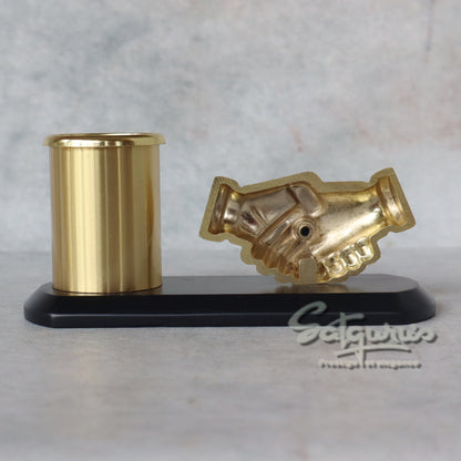 Handshake With Pen Stand by Satgurus