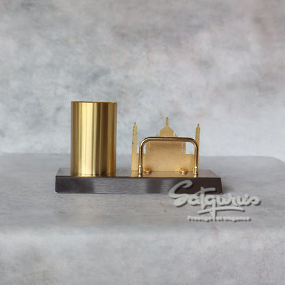Taj Mahal Card Holder With Table Clock by Satgurus