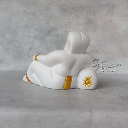 Resting White Ganesha by Satgurus