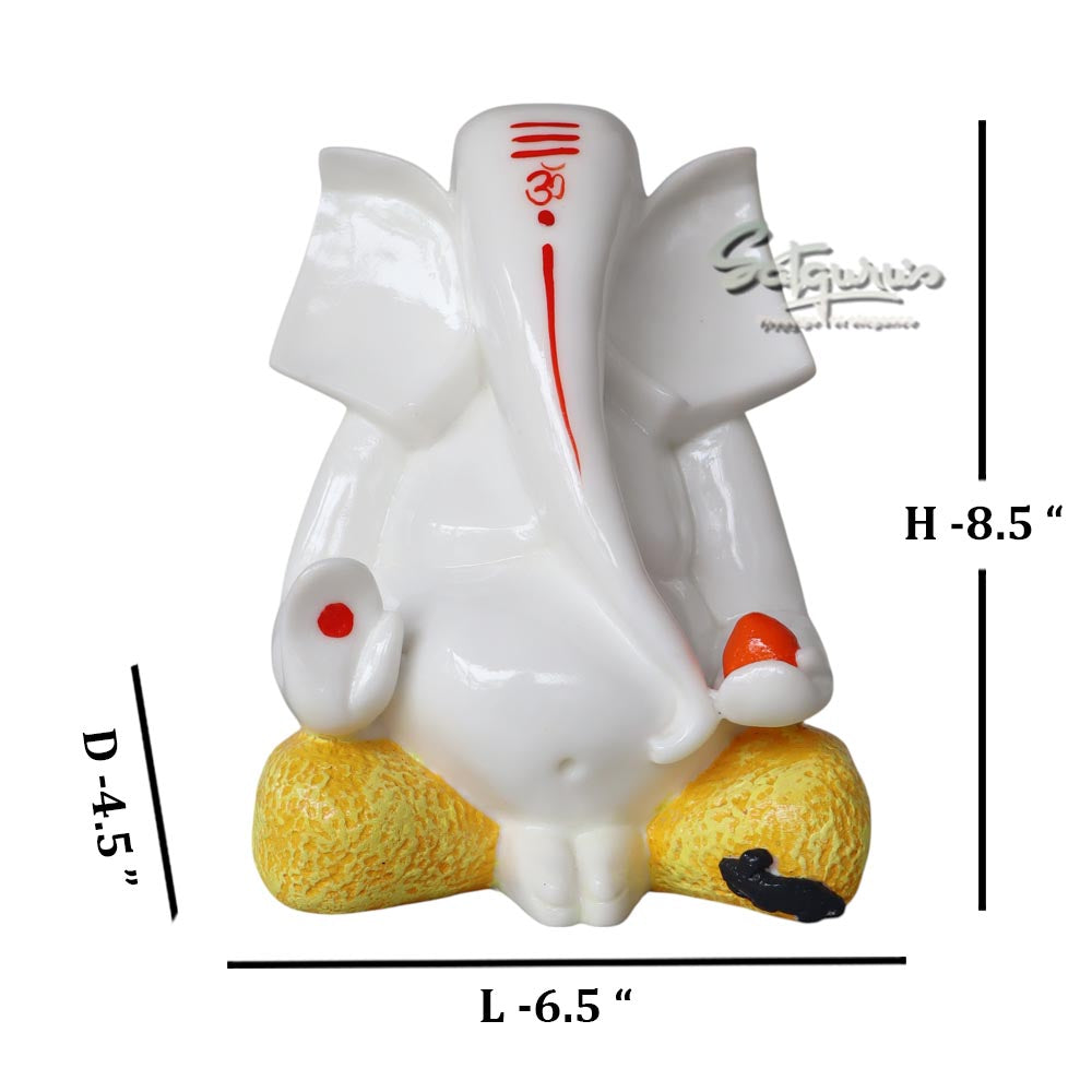Abstract Ganesha / White / Yellow by Satgurus