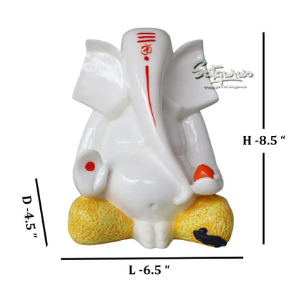 Abstract Ganesha / White / Yellow by Satgurus