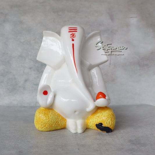 Abstract Ganesha / White / Yellow by Satgurus