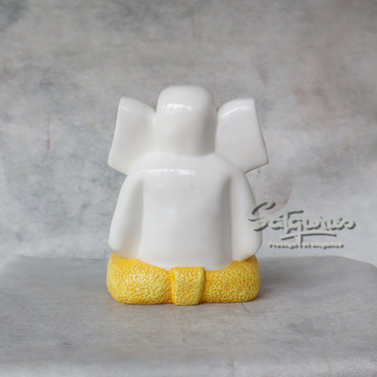 Abstract Ganesha / White / Yellow by Satgurus