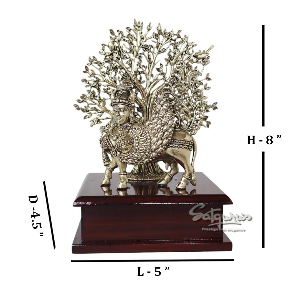 Kamdhenu With Tree On Base by Satgurus
