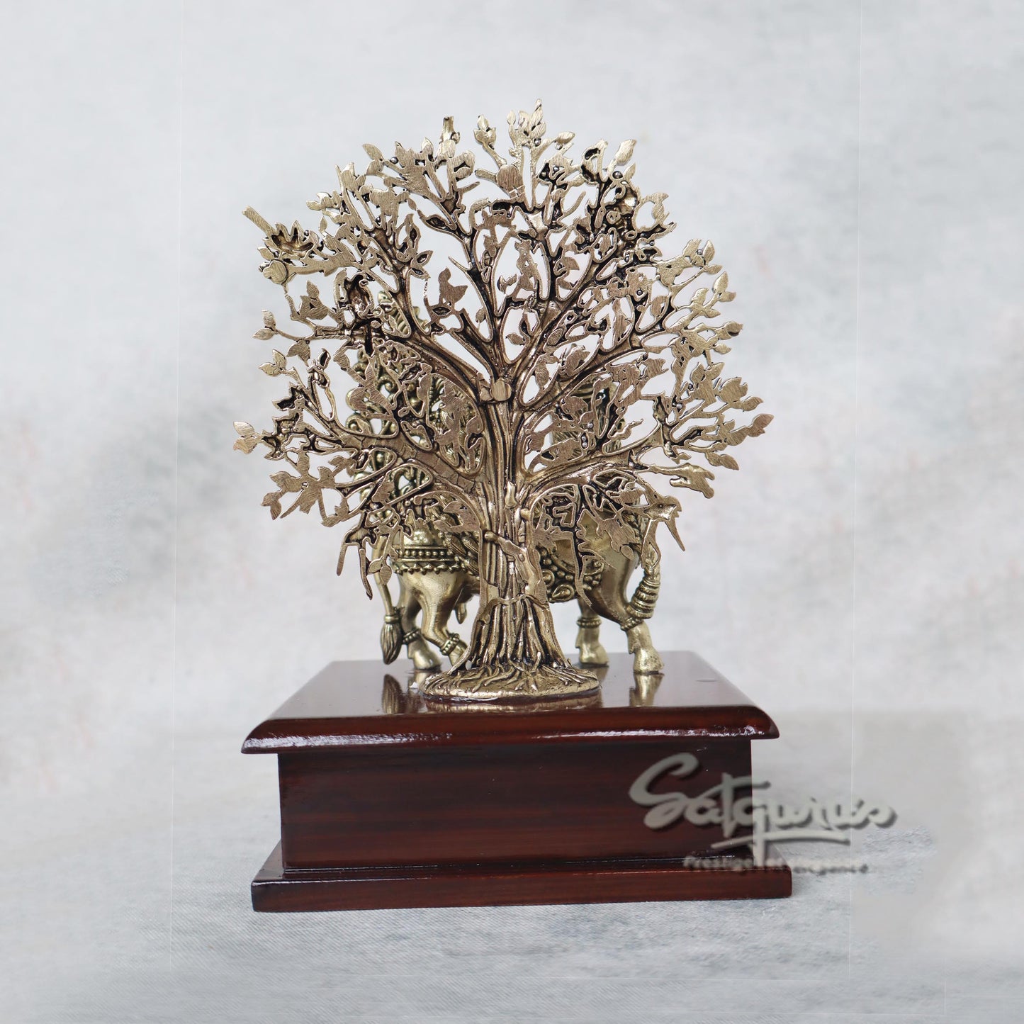 Kamdhenu With Tree On Base by Satgurus