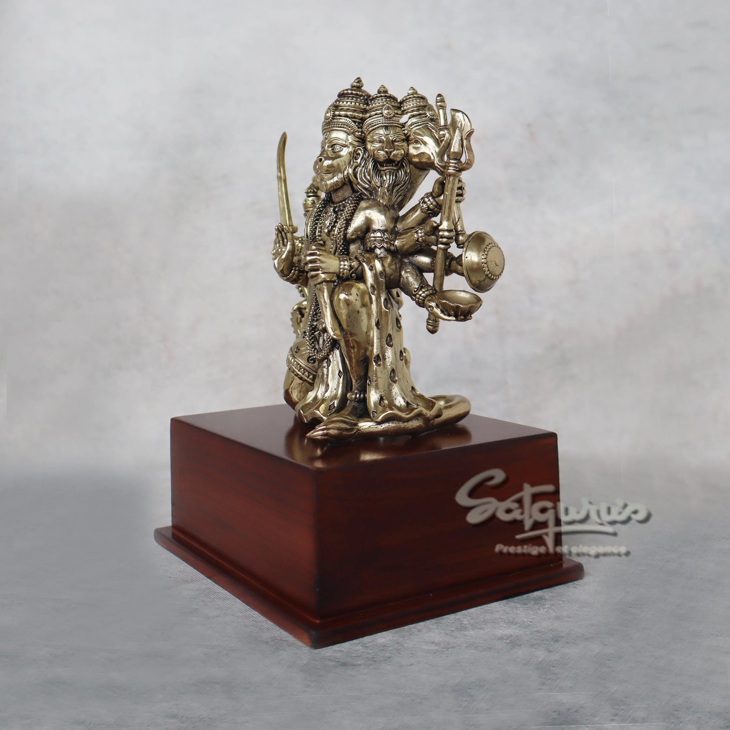 Hanuman Five Face Idol On Base by Satgurus