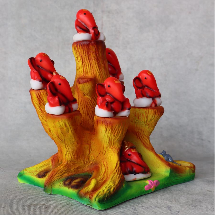 Ashtavinayak Ganesha (Red) By Satgurus
