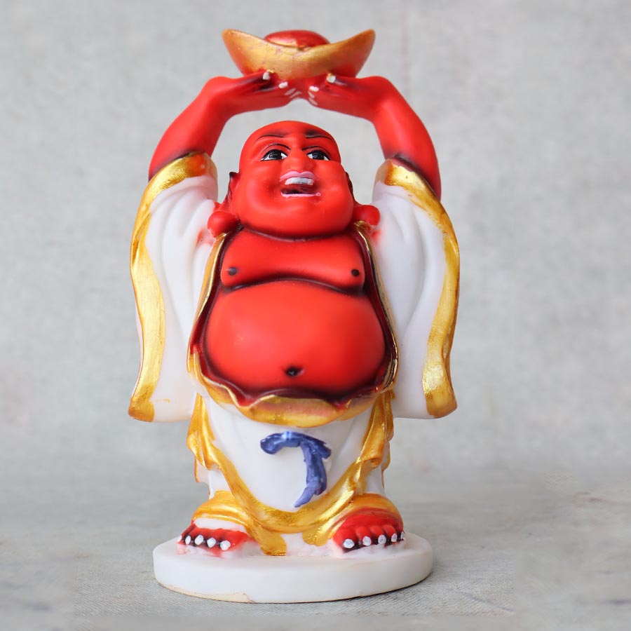 Laughing Buddha Hand Up With Ignot By Satgurus