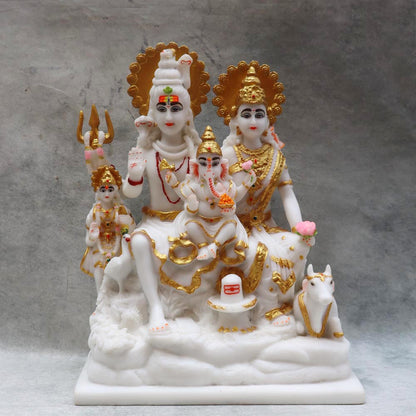 Shiv Family Marble Finish BY Satgurus
