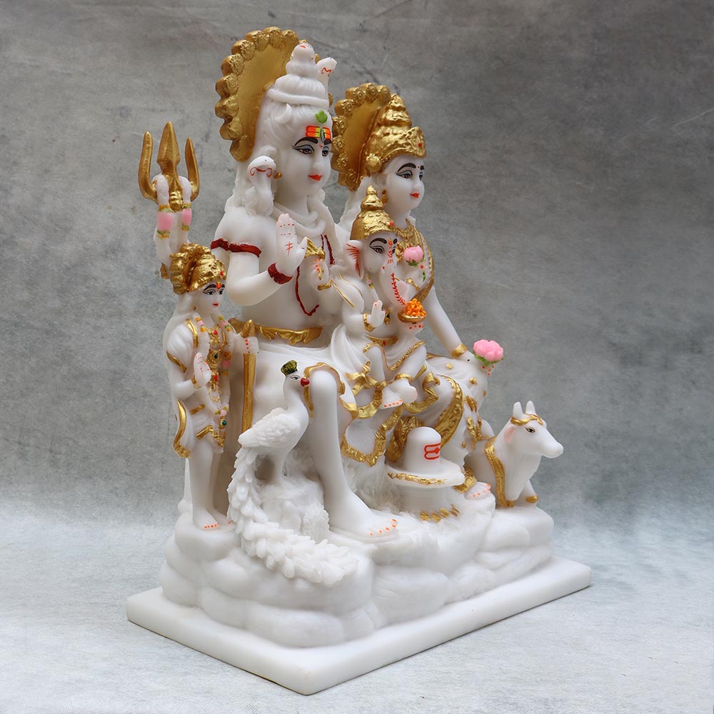 Shiv Family Marble Finish BY Satgurus