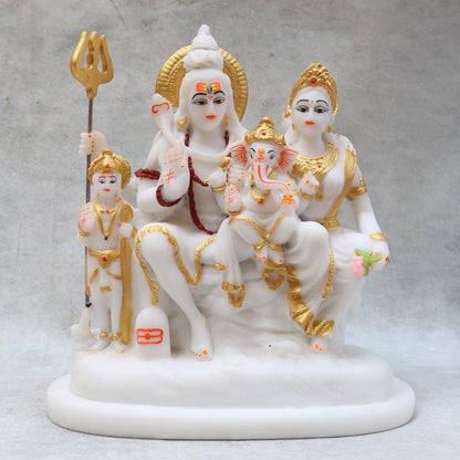 Shiv Family With Marble Finish By Satgurus 