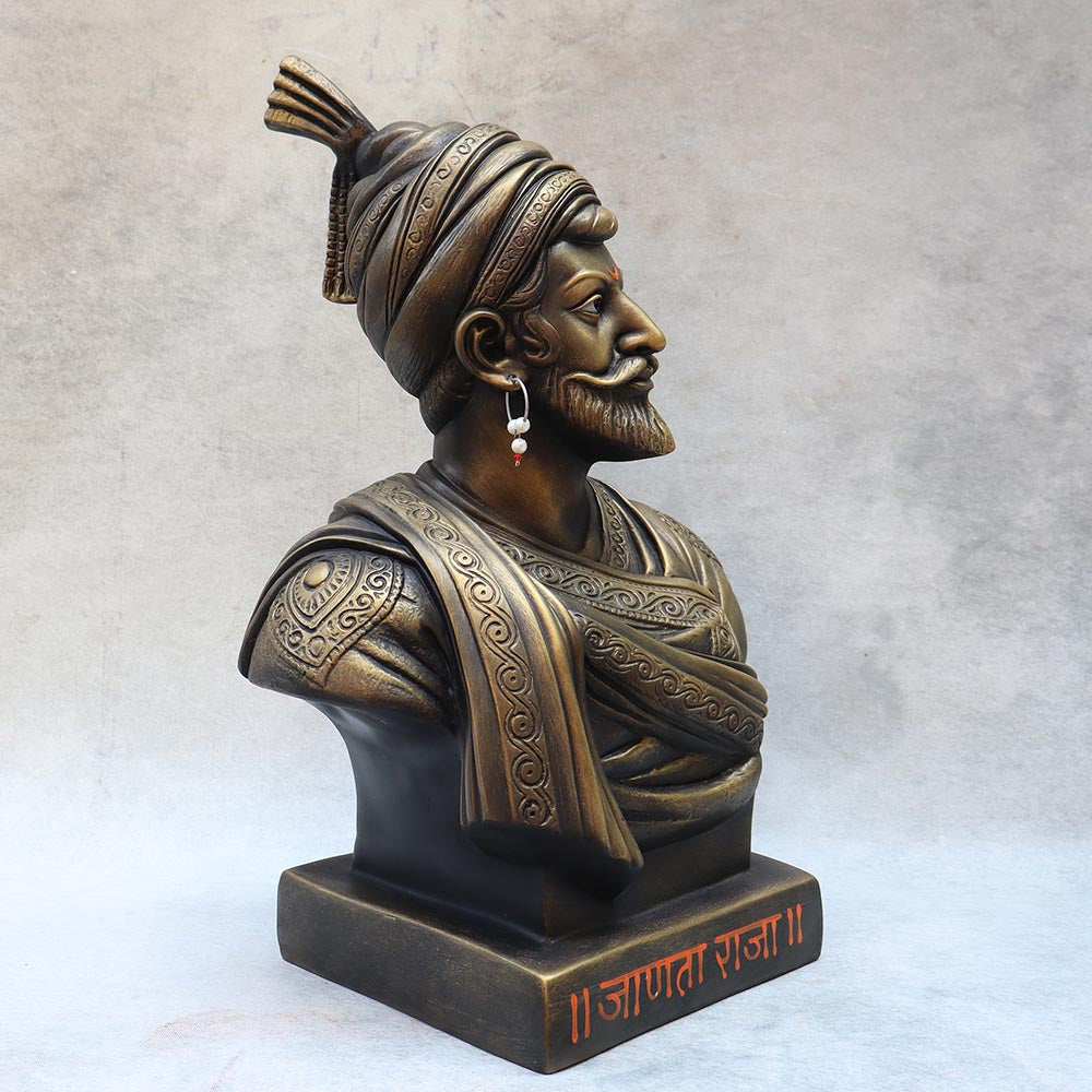 Shivaji Maharaj Bust Antique By Satgurus