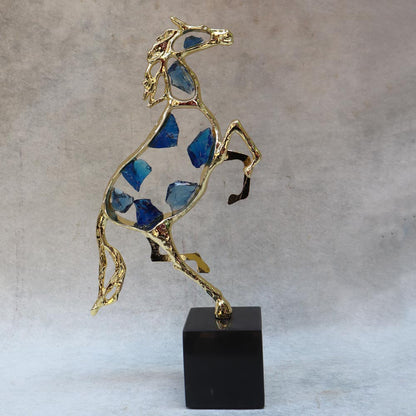 Blue Stone Horse Table Decor By Satgurus 