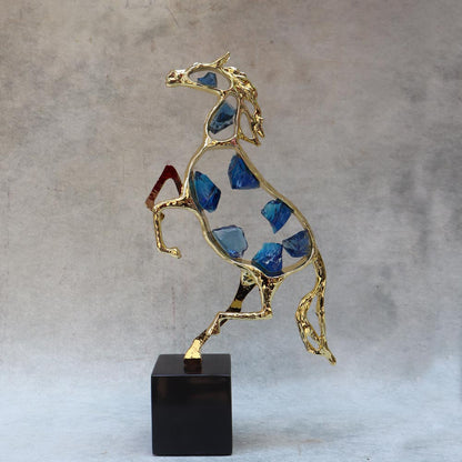 Blue Stone Horse Table Decor By Satgurus