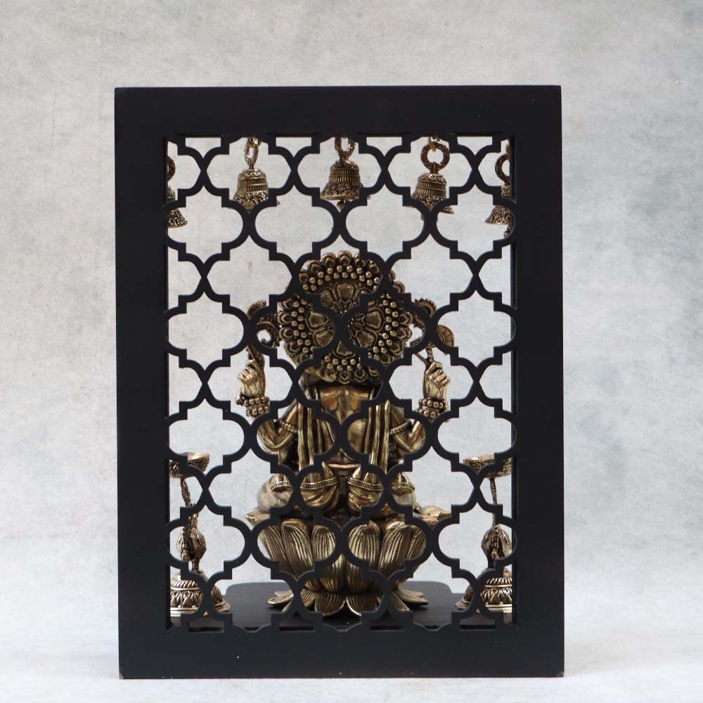 Kamal Ganesha in Frame With Diya By Satgurus