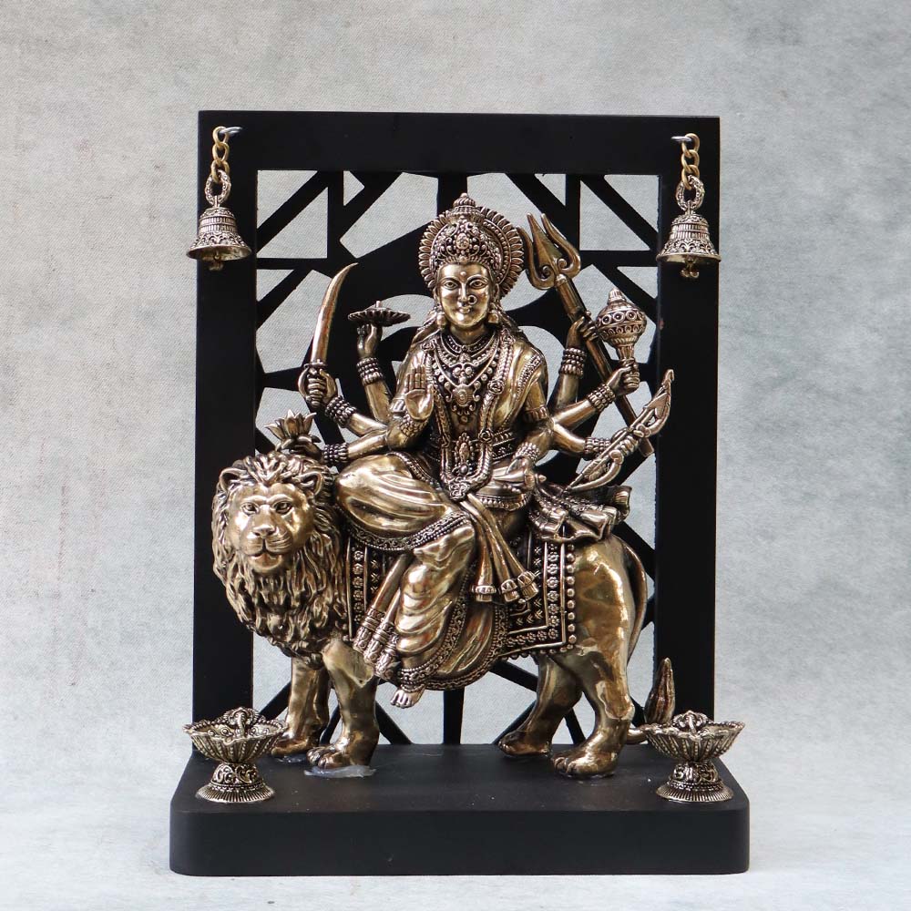 Durga Mata in Frame With Diya By Satgurus