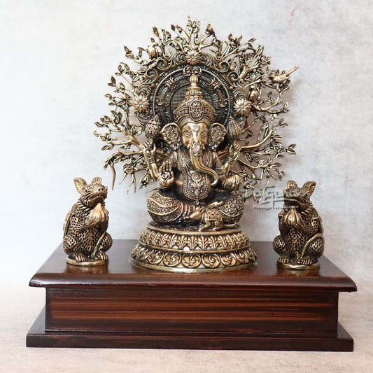 Arch Ganesha With Tree Mouse Ganesha By Satguru's