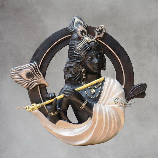 3D Circular Krishna Wall Hanging By Satguru's