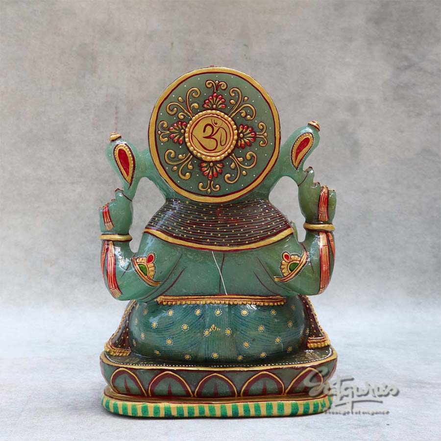 Green Jade Stone  Ganesh By Satgurus