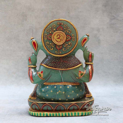 Green Jade Stone  Ganesh By Satgurus