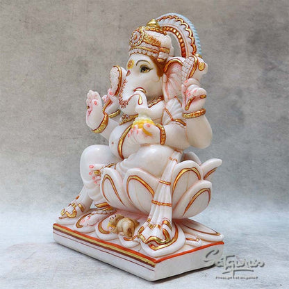 Marble Kamal  Base Ganesha BY Satgurus