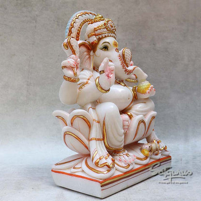 Marble Kamal  Base Ganesha BY Satgurus