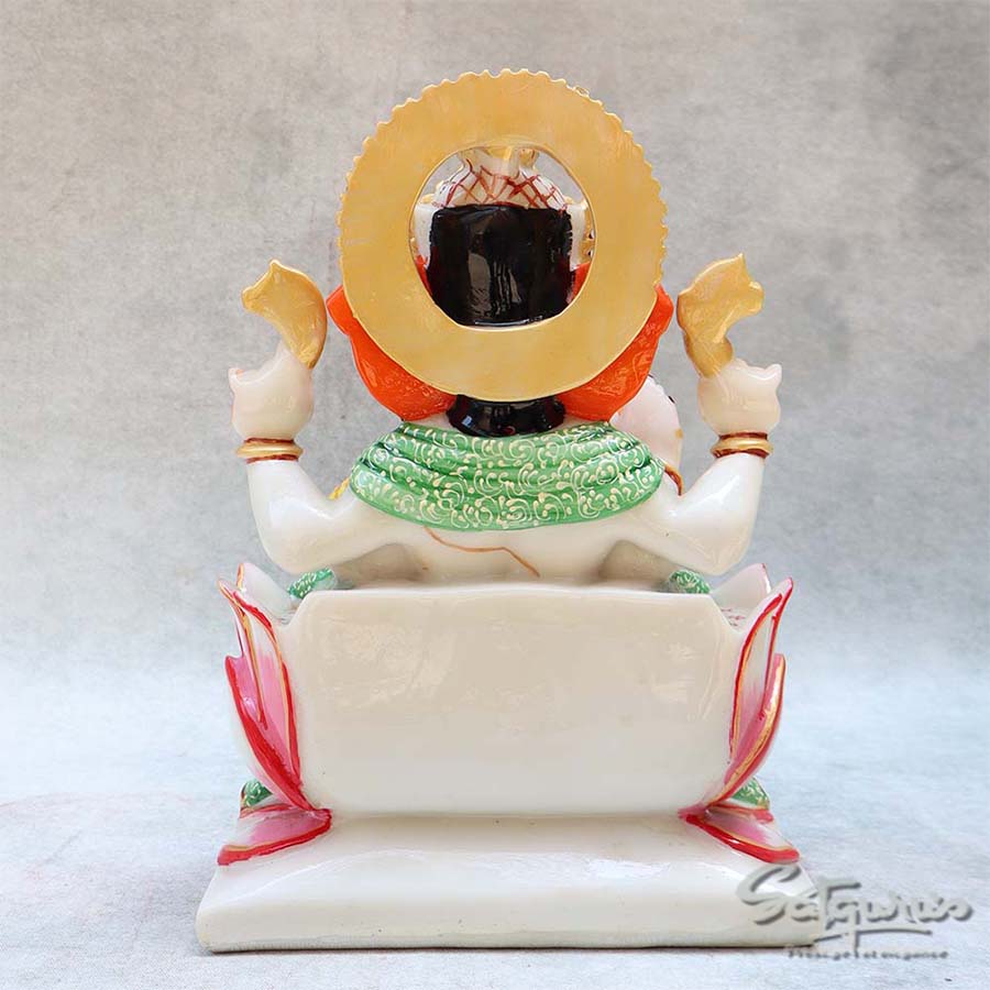 Colorful Lotus Base Ganesha BY Satgurus