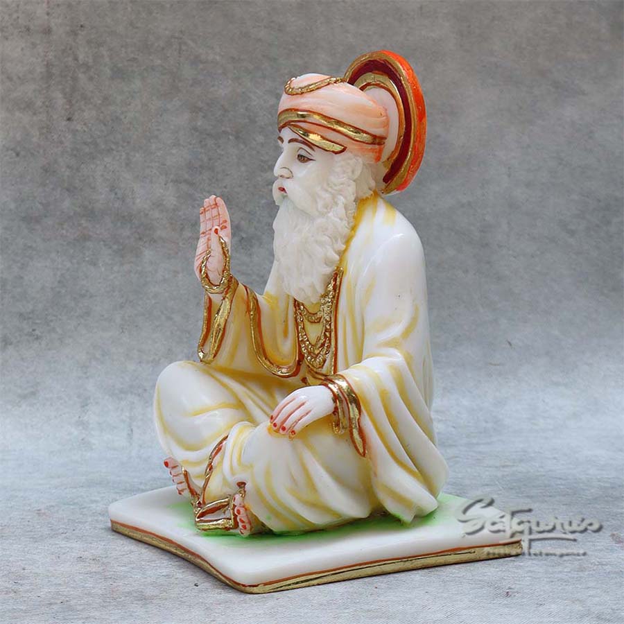 Guru Nanak Devji Sitting By Satgurus