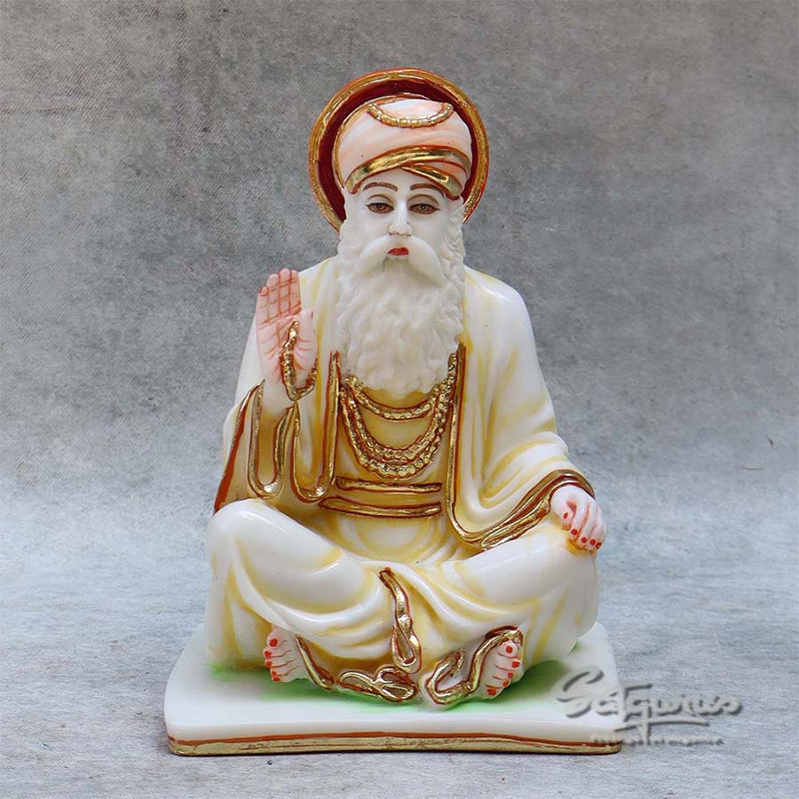 Guru Nanak Devji Sitting By Satgurus