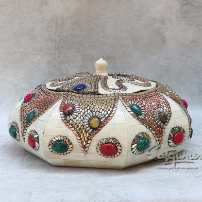 Wooden Stone Work Jewellery Box By Satgurus