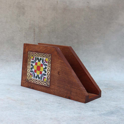 Wooden Tile Napking Holder By Satguru's