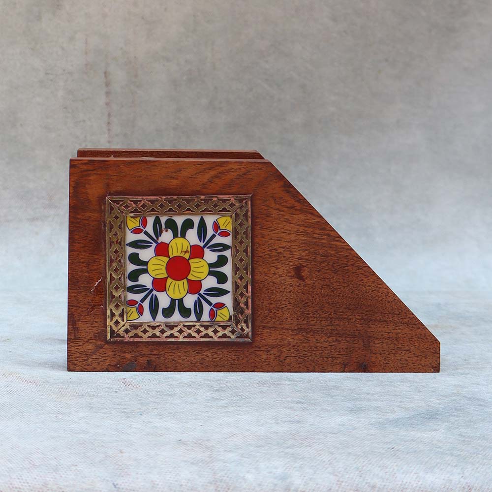 Wooden Tile Napking Holder By Satguru's