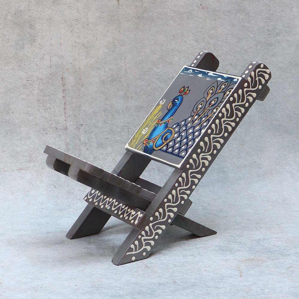 Wooden Mini Chair Mobile Stand By Satguru's