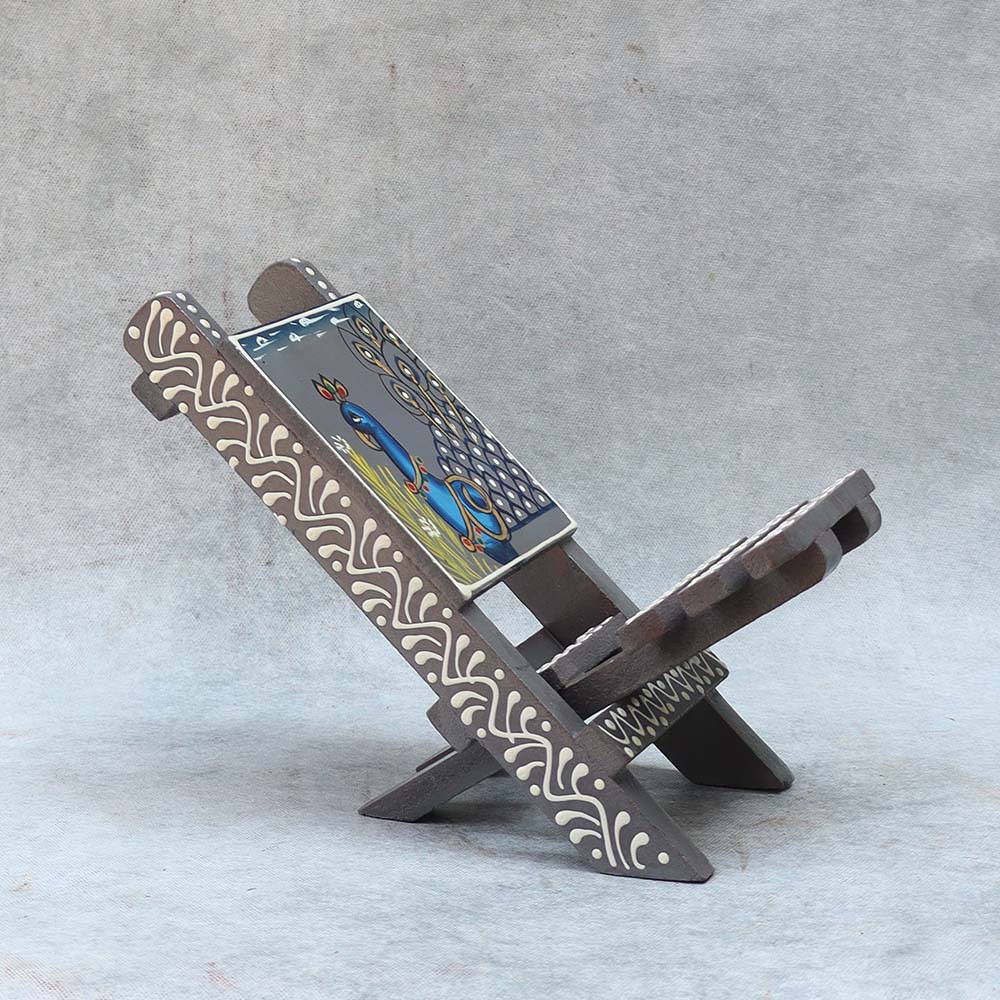 Wooden Mini Chair Mobile Stand By Satguru's