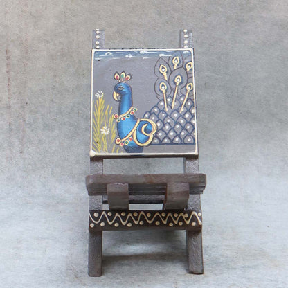 Wooden Mini Chair Mobile Stand By Satguru's