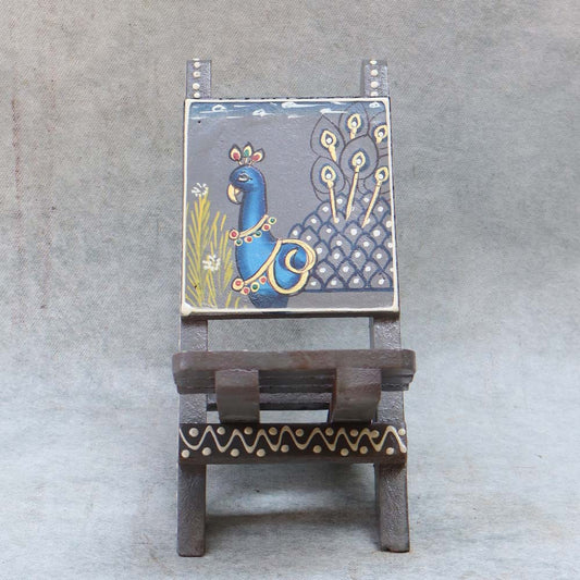 Wooden Mini Chair Mobile Stand By Satguru's