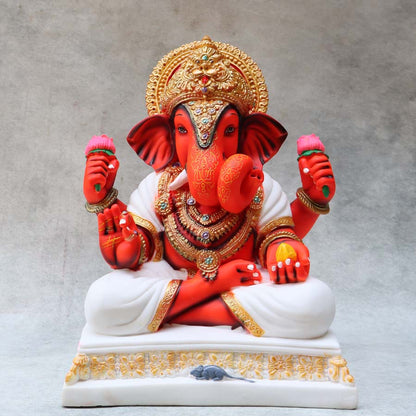 Dagdu Ganesha (Red) By Satguru's