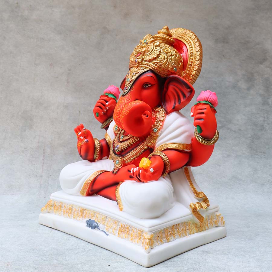 Dagdu Ganesha (Red) By Satguru's