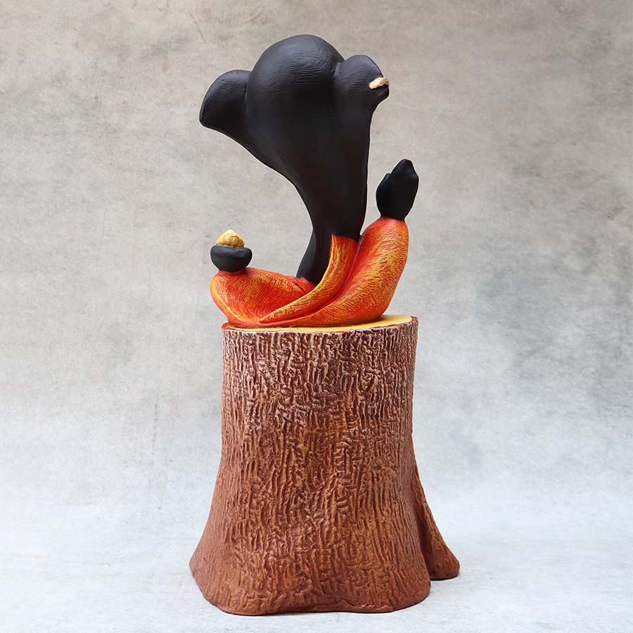 Modern Ganesha On Log By Satguru's