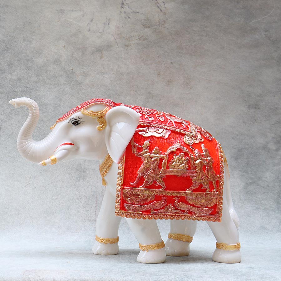 Elephant Glossy White By Satguru's