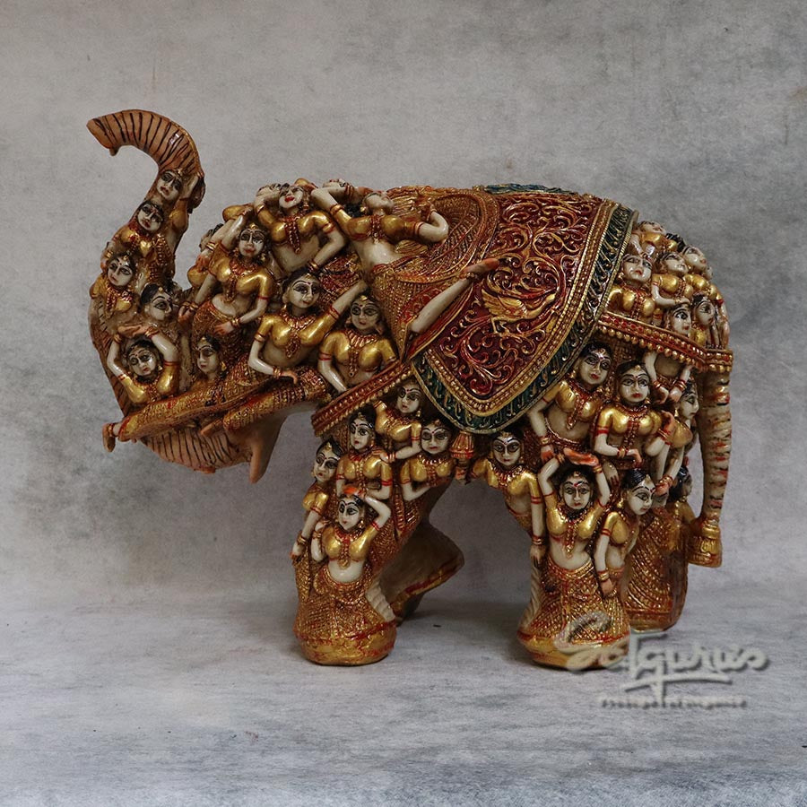 Marble Dust Lady Elephant By Satgurus
