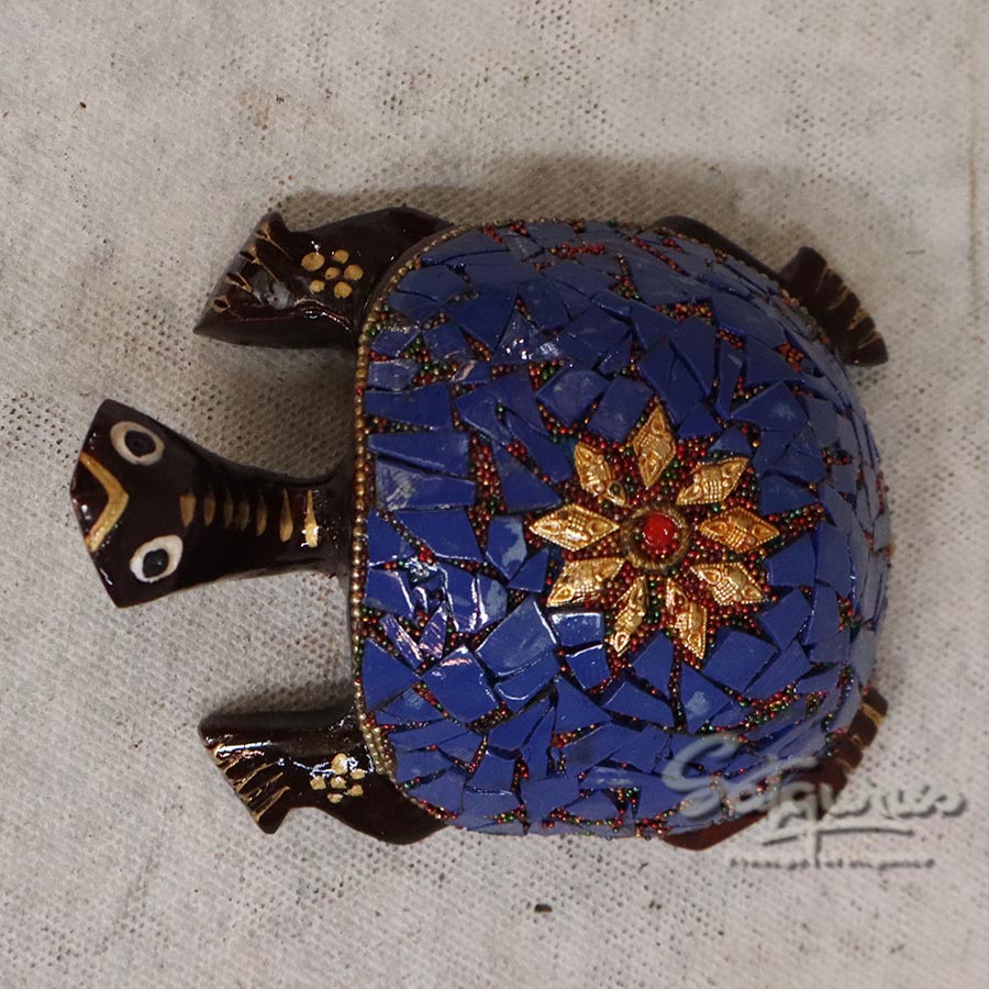 Decorative Mosaic Turtle Figurine By Satgurus
