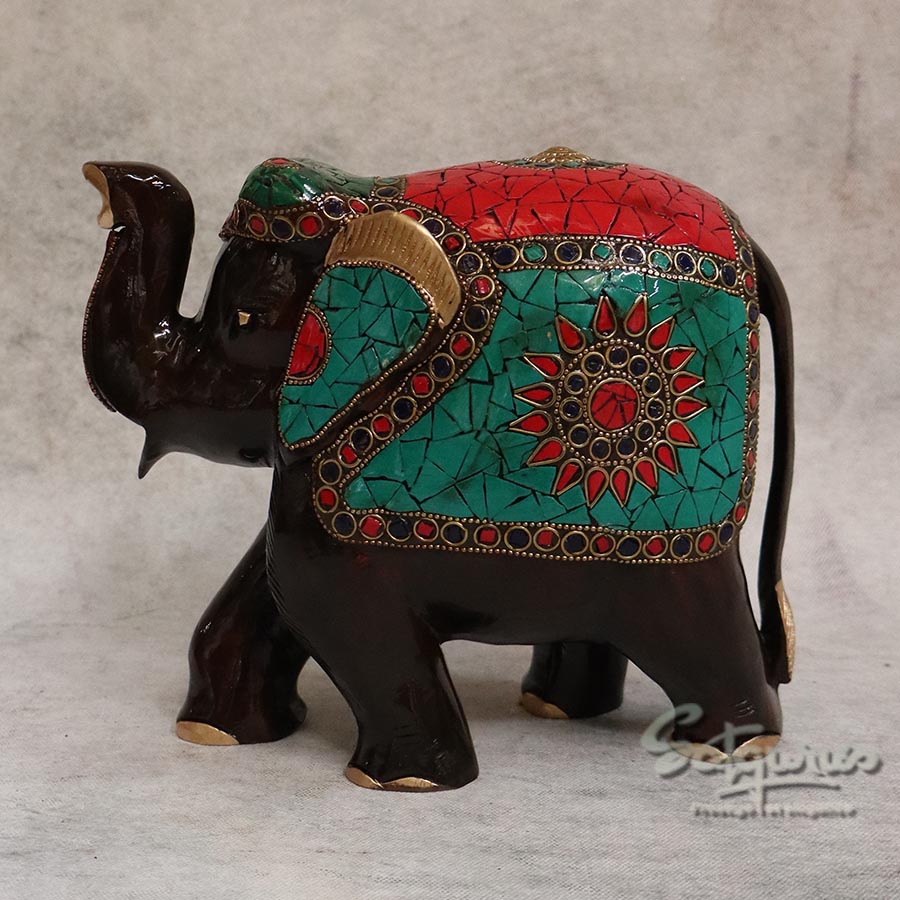 Decorative Mosaic Elephant Figurine By Satgurus
