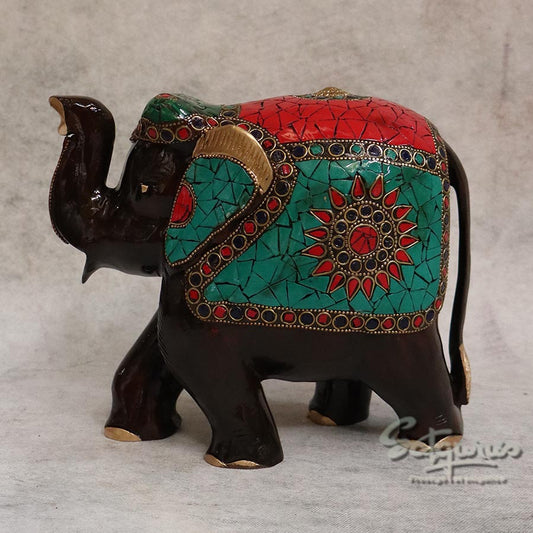 Decorative Mosaic Elephant Figurine By Satgurus