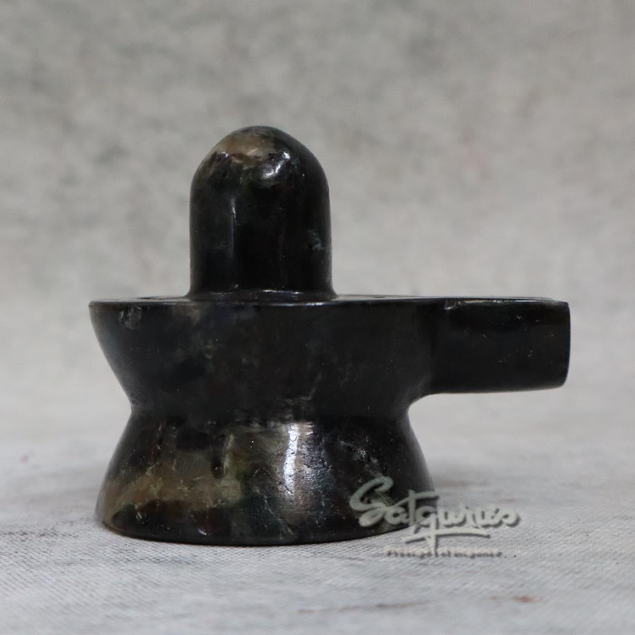Handcrafted Black Stone Shiva Lingam Idol for Home Puja By Satgurus