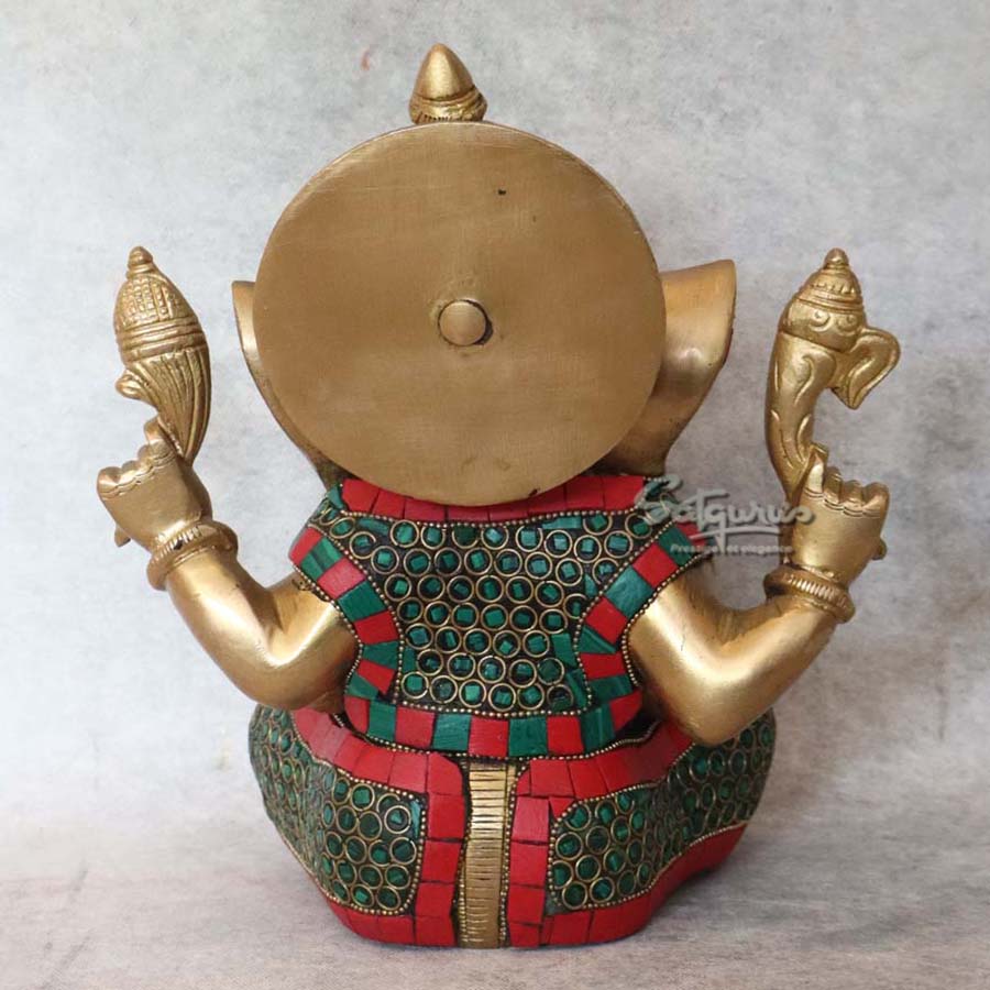 Brass Ring Work Appu Ganesha By Satguru's