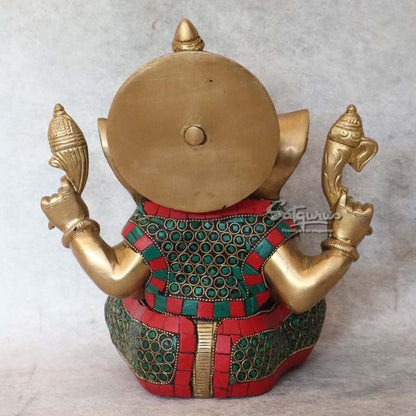 Brass Ring Work Appu Ganesha By Satguru's