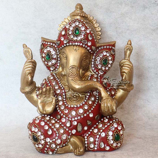 Brass Crown Ganesha By Satguru's