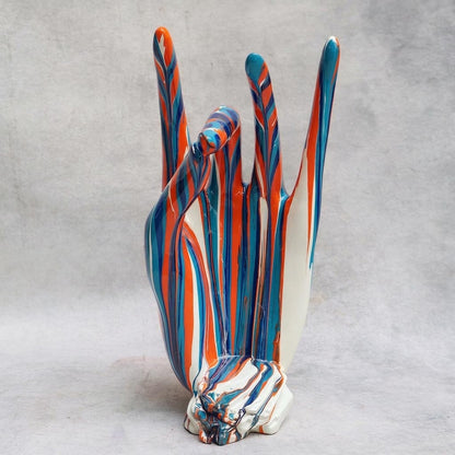 Hand-Poured Multicoloured Head Figure By Satguru's