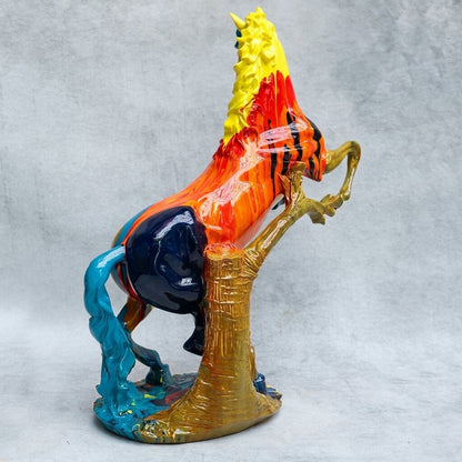 Abstract Paint Drip Horse Sculpture By Satguru's